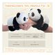 thumbnail image 2 of 1pcz Pulsera Panda Peluche Belug Negro Blanco, 2 of 5