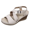 thumbnail image 1 of DAFEI Sandales Femmes Habillées à Plateforme Compensée Sandales Légères d'Été à Bride Sandales Décontractées de Vacances Augmenter la Hauteur Chaussures Rétro de Villégiature, 1 of 8