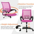 thumbnail image 4 of YRLLENSDAN Set of 2 Conference Room Chairs Mesh Office Chair with Wheels Rolling Desk Chair with Arms Mesh Computer Chair for 250lb Adults Study Chair Adjustable Height,Pink, 4 of 7
