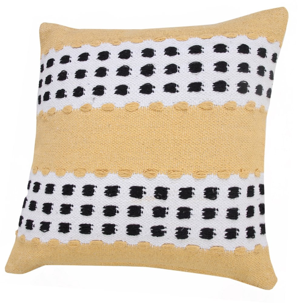 LR Home Metropolitan Woven Dash Grid Striped Throw Pillow