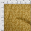 thumbnail image 2 of oneOone Rayon Dark Mustard Fabric Floral Craft Projects Decor Fabric Printed By The Yard 56 Inch Wide, 2 of 4