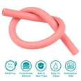thumbnail image 4 of Tomorotec 15-Pack 12" Reusable Silicone Drinking Straws Fit for Stanley Tumblers 20oz, 30oz, 40oz with 2 Cleaning Brushes, BPA-Free Food-Grade Vibrant Colors Flexible Straws for Family Use (Flamingo), 4 of 7