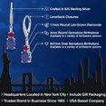 thumbnail image 2 of Gem Stone King 925 Sterling Silver Blue Lapis and Red Created Ruby Dangle Earrings for Women with Lab Grown Diamond (4.53 Cttw, Oval 9X7MM), 2 of 6