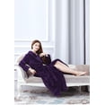 thumbnail image 2 of Artfasion Womens Long Bathrobe Plus Size Warm Soft Spa Plush Sleeping Robe Nightdress, 2 of 7