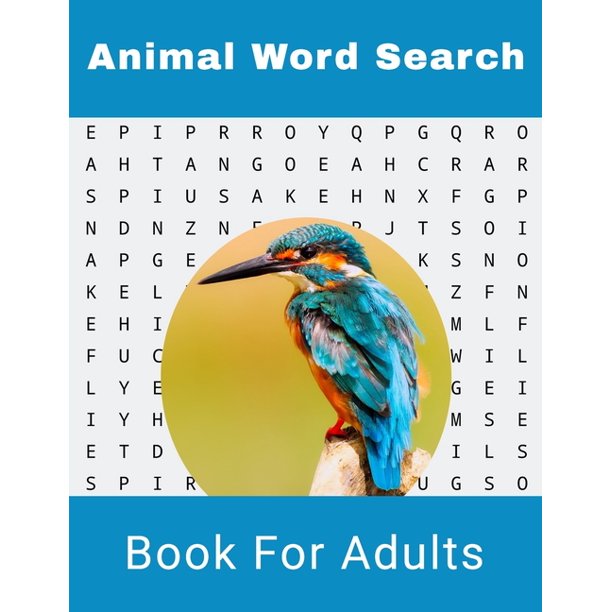 hobbies and leisure book animal word search book for adults large print wild life puzzle book with solutions paperback walmart com