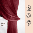 thumbnail image 3 of Wine Red Long-Lasting Hair Dye Shampoo, Burgundy 3 in 1 Hair Color Shampoo for Men & Women - 16.9 Fl Oz, 3 of 8