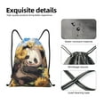 thumbnail image 3 of Yiaed Clear Sky Cute Sunflower Panda Print Drawstring Bags Drawstring Backpack Bulk String Back Pack Gym Sport Bag-Small, 3 of 5