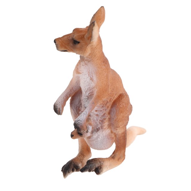 Modelo de Animal salvaje canguro, estatuilla de Animal vívido de alta simulación para decoración del hogar, regalos, material didáctico