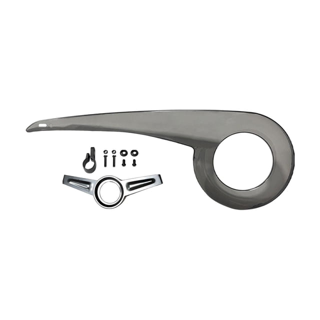 Protector de cadena de bicicleta Protector ligero para cadena de bicicleta Plata + Hebilla de cola