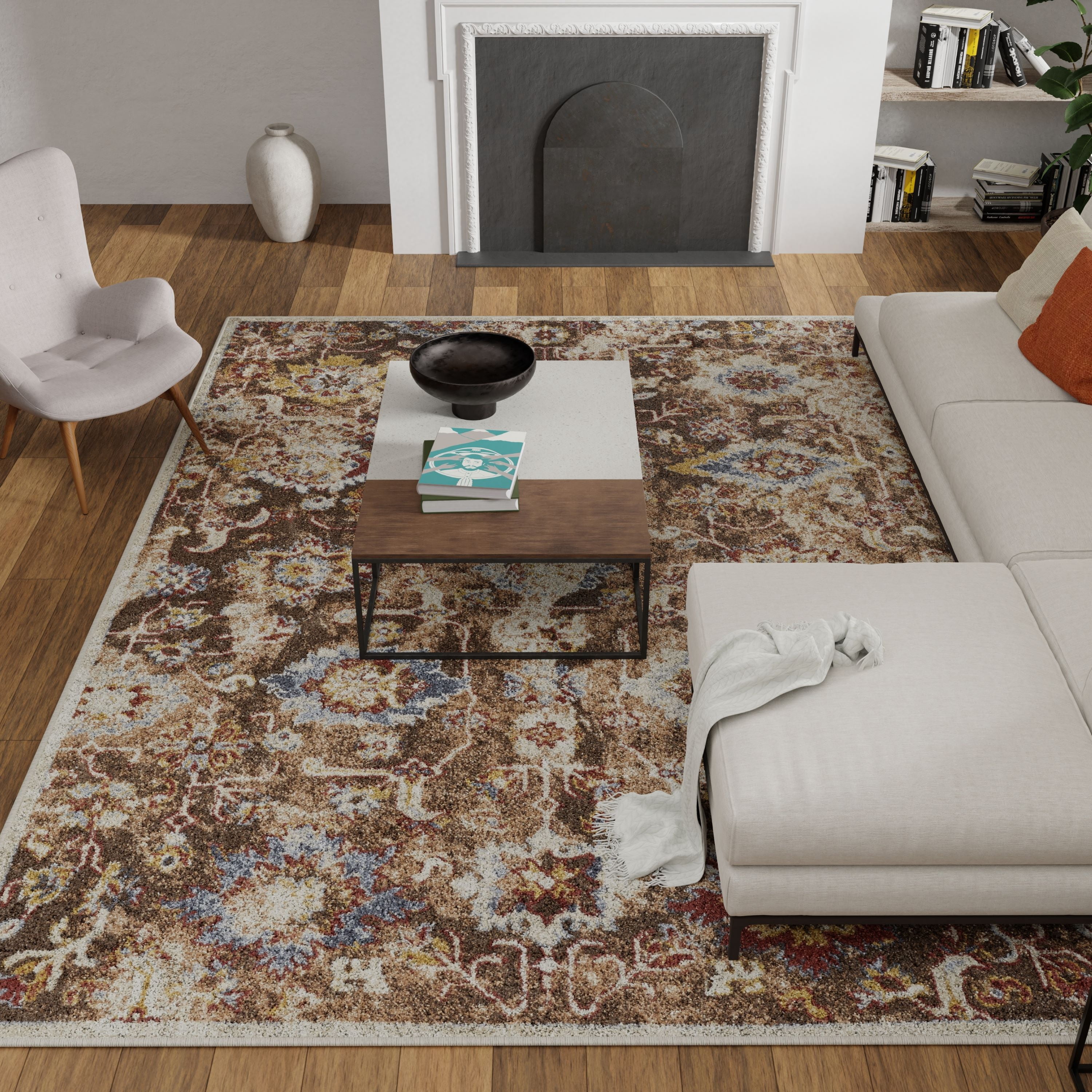 Loomaknoti Alsbrooke Amibell 2' x 7' Brown/Red Tribal Indoor Runner Rug