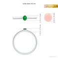 thumbnail image 6 of ANGARA Natural Classic Solitaire Oval Emerald Promise Ring in 925 Sterling Silver for Women (Size-4x3mm) | May Birthstone, Birthday, Anniversary, Jewelry Gift for Women | Natural Emerald Ring, 6 of 11
