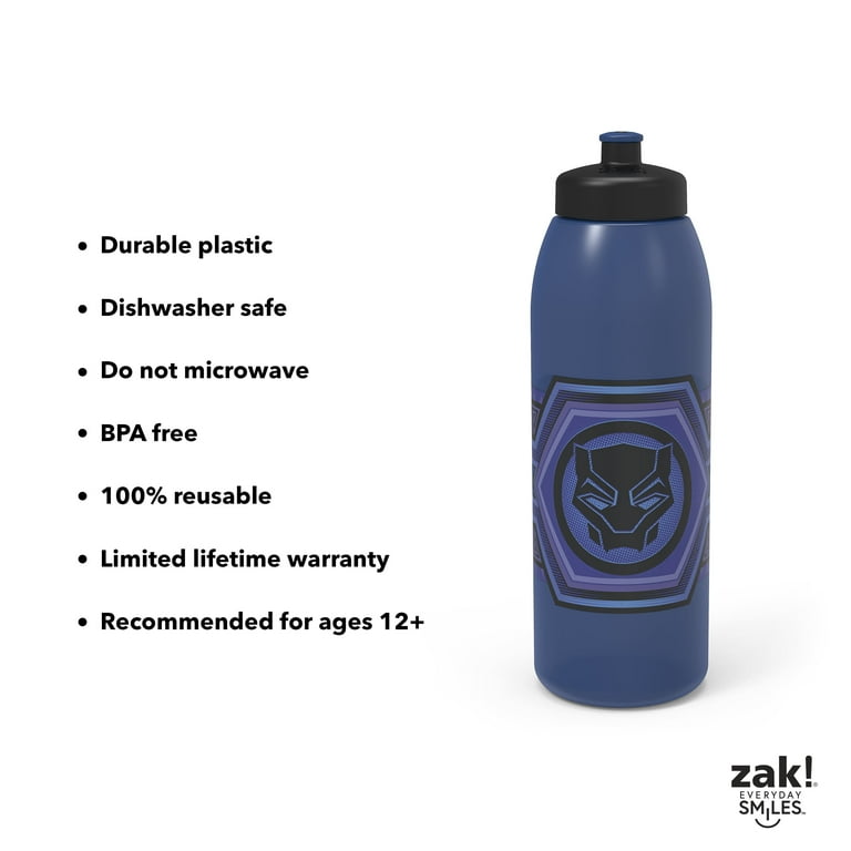 Marvel Black Panther: Wakanda Forever Steel Water Bottle | Stainless Steel With Shoulder Strap