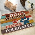 thumbnail image 2 of Colorful Dog Paw Print Welcome Mat | Durable Polyester, Machine Washable, Suitable For Living Room, Bedroom, Kitchen, Home Decor, Multiple Sizes Available, 2 of 14