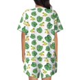 thumbnail image 3 of Picia Frogs And Tropical Leaves Pajamas Sets for Women Soft Short-Sleeved Pjs with Lounge Shorts Two Piece Sleepwear-Large, 3 of 9