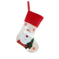 thumbnail image 2 of Fiudx Media Navideña con Diseños de Papá Noel y Muñeco de Nieve, Tela de Lino Suave, Ideal para Decoración Navideña, Soporte para Regalo Festivo, Práctico Lazo para Colgar, 1 Unidad Por Paquete, 2 of 3