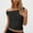 Black, variant on Summer Tank Tops Sevevn Womens Summer Off The Shoulder Sleeveless One Shoulder Ruched Going Out Tank Top