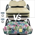 thumbnail image 6 of Yuyamidu Pink Hibiscus Golf Cart Seat Covers Palm Leaves Golf Cart Seats Towel Blanket with 4 Front Pockets Tropical Golf Cart Rear Seat Covers for Club Car and More 2-Seats Carts, 6 of 8