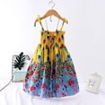 thumbnail image 3 of Kiijoy Girls Floral Bohemian Dress Summer Smocked Tie-Shoulder Beach Dress, Sizes 6-7, 3 of 3