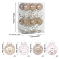 thumbnail image 3 of 24Pcs Rose Gold Christmas Ball Ornaments, Shatterproof Clear & Glitter Gold Xmas Baubles, Christmas Tree Hanging Decorations for Wedding Holiday Party Home Decor, 3 of 6