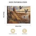 thumbnail image 3 of Awypu  - Rustic Style Painting Wall Art on Canvas - Wild Ducks Flying in the Autumn Wind Picture Wall Decor for Living Room, Bedroom, Office, Ready to Hang, 3 of 6