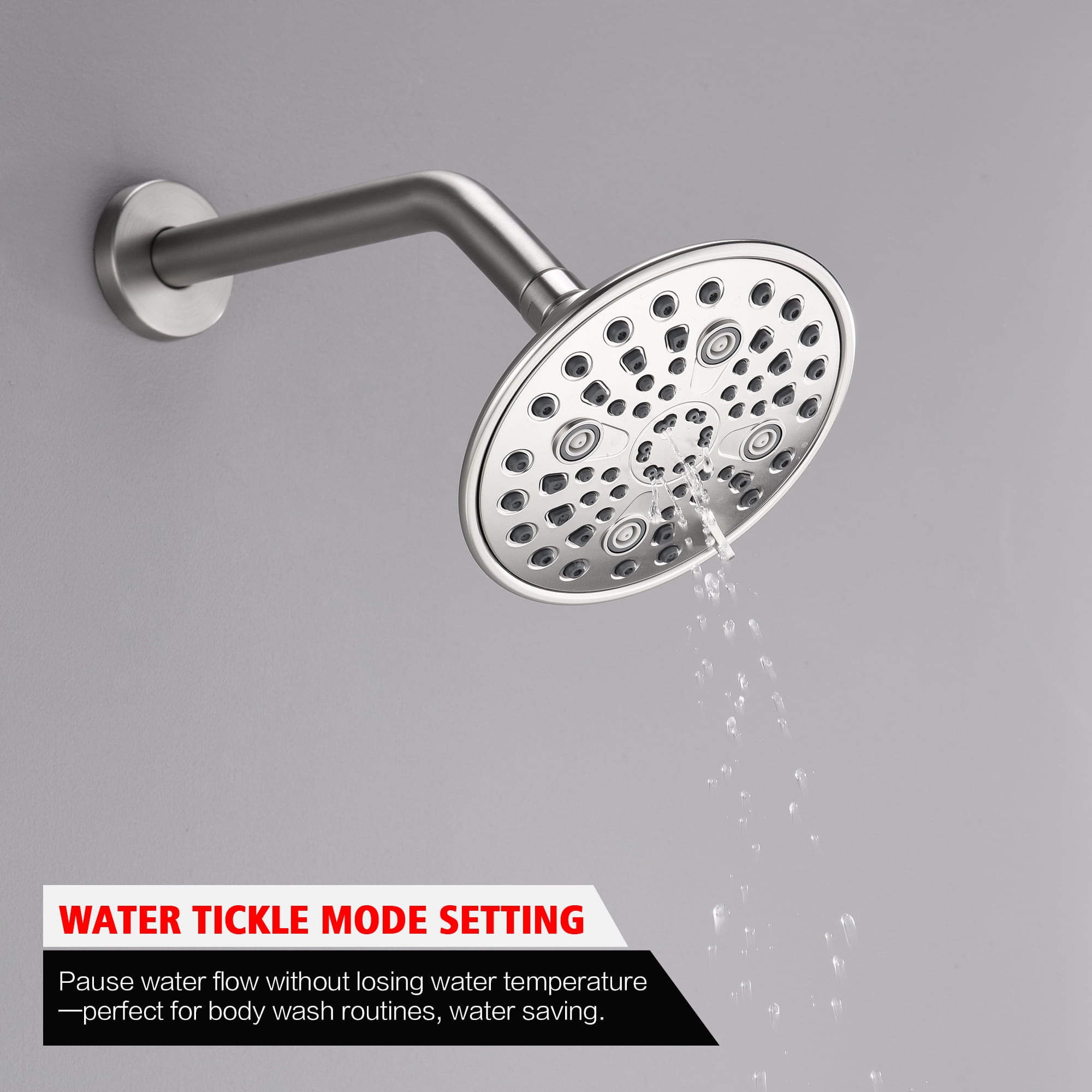 sumerain Bathtub Shower Faucet Set With Valve, Brushed Nickel Tub Shower Faucet Set Complete Included Shower Valve Tub Shower Trim Kit