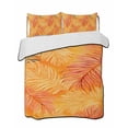 thumbnail image 2 of Orange Tropical Leaf Full Size Down Alternative Comforter, Lightweight Comforter Quilt Bedding Set with Pillow Shams Summer Palm Leaves Botanical All Seasons Bed Comforter Duvet Insert 78"x90", 2 of 7