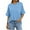 Light Blue, variant on Stylish Olyvenn Women Oversized T Shirts Short Sleeve Crew Neck Summer Fashion Tops Casual Loose Top Basic Tee with Pocket Navy M