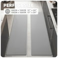 thumbnail image 3 of PABUBE Kitchen Rug and Mat Kitchen Mat Anti Fatigue, Non Slips Kitchen Floor Mat, Kitchen Rug or Mat Washable, 17"x 59"+17"x 59", Gray, 3 of 9