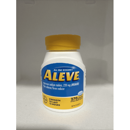 Aleve Caplets, Naproxen Sodium 220 mg NSAID, Pain Reliever/Fever Reducer, #1 Orthopedic Surgeon Recommended, 270 Count
