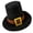Black brown with gd, variant on Multiuse Pilgrim Cap for Casual Outfit Holiday Celebrations Headwear