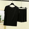 thumbnail image 4 of Zorckvet Pajamas for Women Cotton Set Loungewear Casual Crewneck Soft Comfortable Womens Pajamas Set Sleeveless, 4 of 5