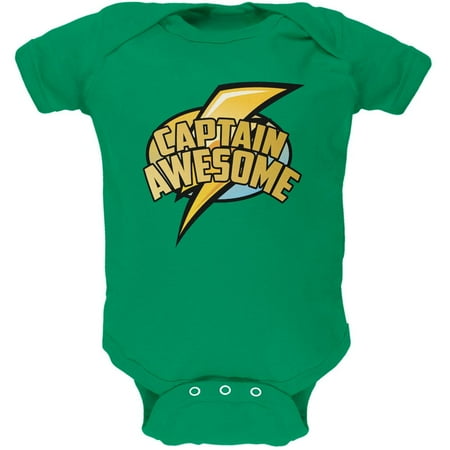 

Captain Awesome Kelly Green Soft Baby One Piece - 12-18 months