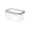 Extra Large, variant on 1 Pc Food Storage Containers 4 Sided Locking Lids Airtight Stackable Kitchen Bowls Leak Proof Plastic Lunch Boxes, Ideal for Meal Prep, Lunch & Leftovers, 6.7x4.3x2.8 Inch, Medium