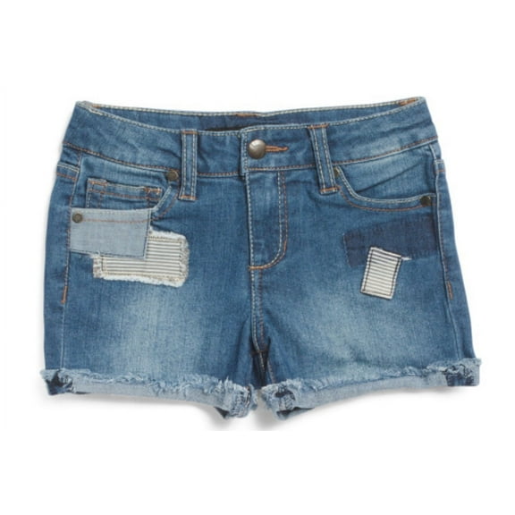 Joe's Jeans The Markie Mid Rise Short Patched Blue Girls Size 4