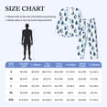thumbnail image 4 of Logiee Penguin Winter Fun Print Mens Long Sleeve Pajama Set,Notched Collar Pajamas for Men, Men's Sleepwear,Mens Sleepwear with Pockets & Button Down-Large, 4 of 7