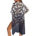 thumbnail image 4 of HELLHERO Skull Pattern Bikini Coverups Polyester Loose Free Size Long Kimono Swimsuit Cover Up for Women, 4 of 5
