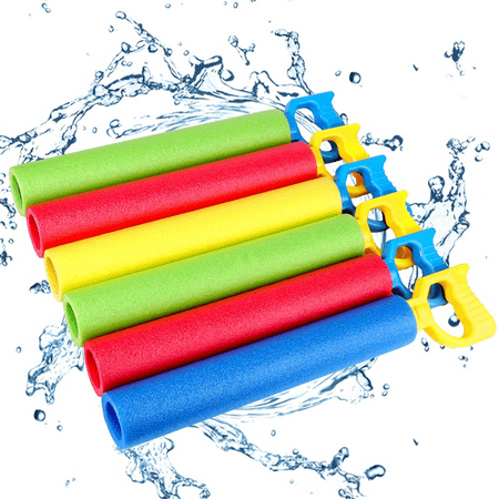 6 Pack Foam Water Shooter, Water Guns Toys Water Blaster for Swimming Pool Beach Summer Outdoor, Water Squirt Guns Set Up to 31ft for Boys Girls Adults