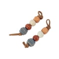 thumbnail image 4 of Accesorios de zapatos de moda con cuentas de patrón de cebra, 1 par de encantos para agujetas, azul marino y blanco, 4 of 5