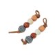 thumbnail image 4 of Accesorios de zapatos de moda con cuentas de patrón de cebra, 1 par de encantos para agujetas, azul marino y blanco, 4 of 5