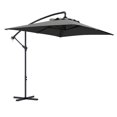 thumbnail image 1 of Outsunny Patio Offset Umbrella with Cross Base, Banana Parasol Dark Grey, 1 of 10