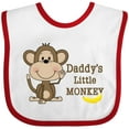 thumbnail image 3 of Inktastic Daddy's little Monkey Boys or Girls Baby Bib, 3 of 4