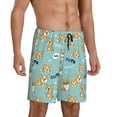 thumbnail image 2 of Sikiie Cute Dogs Corgi Mens Pajama Shorts, Lounge Pant, Men's shorts，Sleep Pj Shorts for Men-3X-Large, 2 of 6