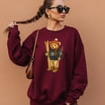 thumbnail image 3 of Preppy ski teddy bear sweatshirt, vintage apres ski shirt, pinterest aesthetic winter outfit, lauren inspired old money culture apparel, 3 of 5