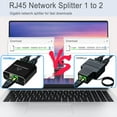 thumbnail image 4 of Divisor Ethernet Gigabit 1 a 2 - Divisor Network con Cable de Alimentación USB, Adaptador de Divisor de Internet RJ45 1000Mbps Alta Velocidad para Cable Cat 5/5e/6/7/8 [2 Dispositivos en Red Simultán, 4 of 9