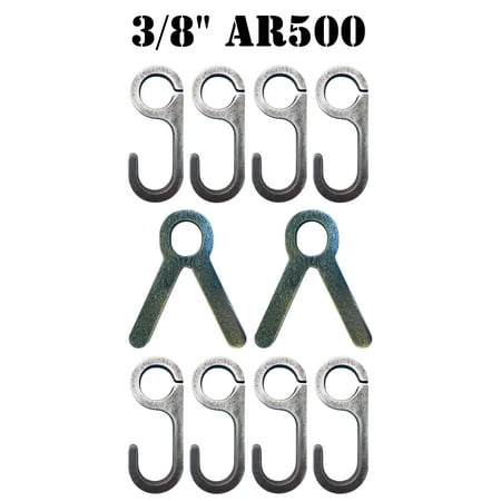 Magnum Target 3/8 AR500 Steel Shooting Target Conduit Stand Brackets - 2 Brackets / 8 Hooks - EMTCB2-CH8-KIT