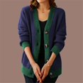 thumbnail image 2 of Womens Fall Cardigan Sweater Knit Button Down Open Front Long Sleeve Sweaters Jackets Coats Outwaer, 2 of 6