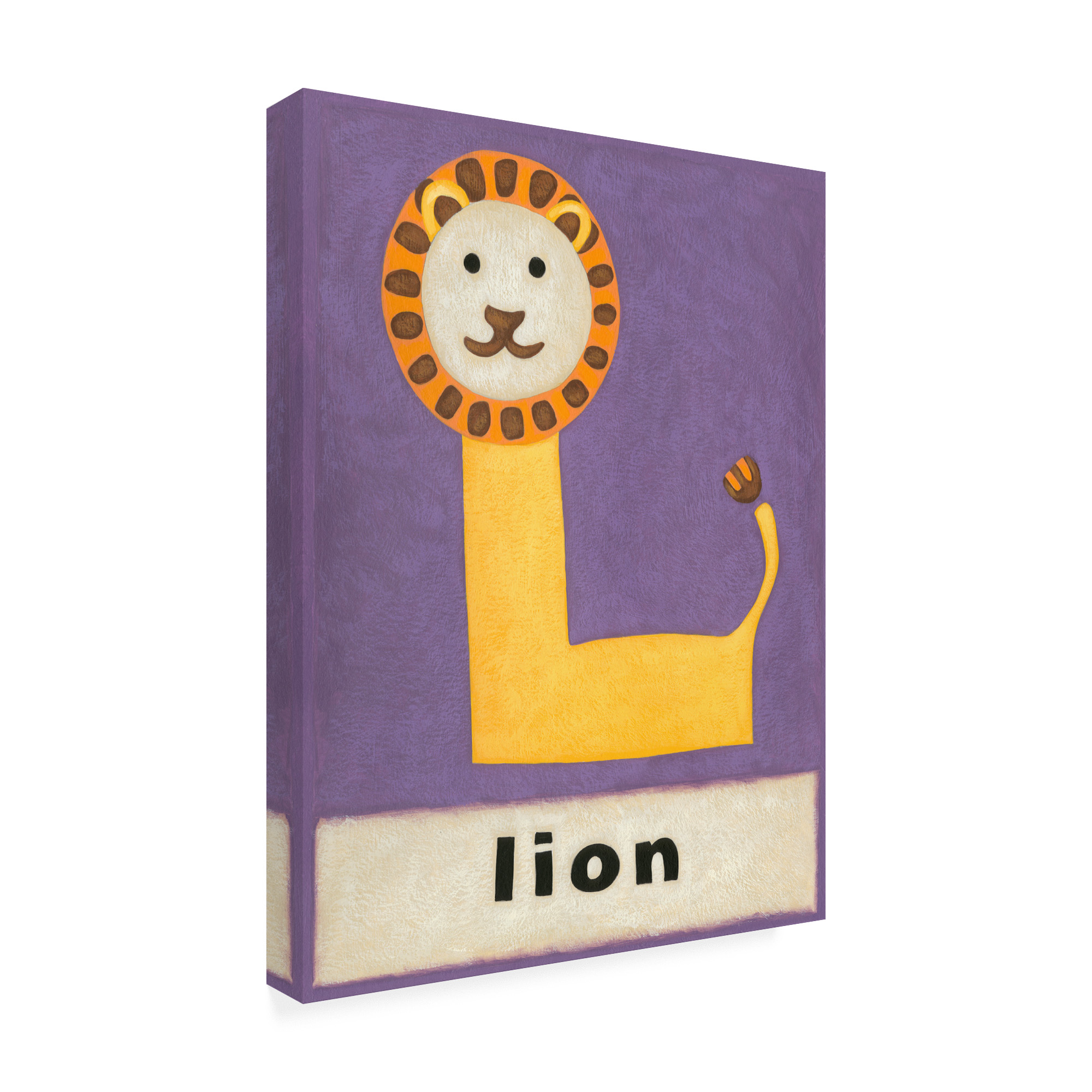 Trademark Fine Art 'L is for Lion Childrens Art' Canvas Art by Chariklia Zarris