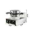 thumbnail image 2 of VEVOR Commercial Round Waffle Maker Nonstick 1100W Stainless Steel 110V Temperature and Time Control, Suitable for Restaurant Bakeries Snack Bar Family, Non-rotated, 2 of 9
