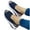 Blue, variant on Oydens Platform Walking Sandals for Women Comfort Footbed Peep Toe Slingback Sandals Sneakers