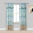 thumbnail image 6 of Vira 63 Inch Window Curtains, Ocean Waves and Sand Print, Rod Pockets, 6 of 6